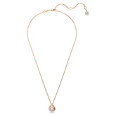 Swar*vski -Dextera pendant Round cut, White, Rose gold-tone plated-5692257